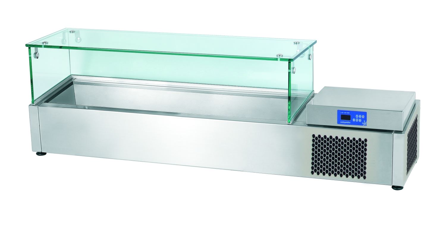 Counter Type Salad Bar with Plexiglass Lid