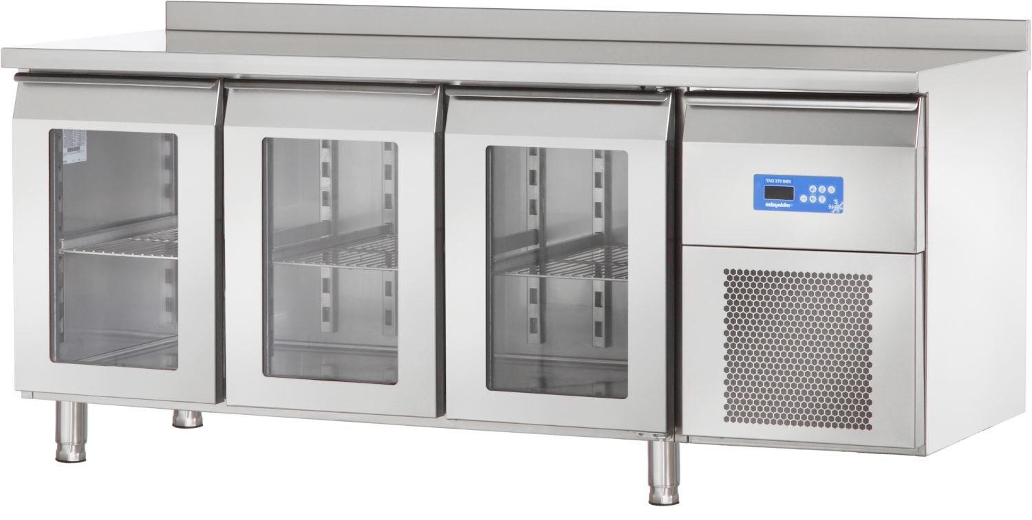 Counter Type Refrigerator with Glass Door