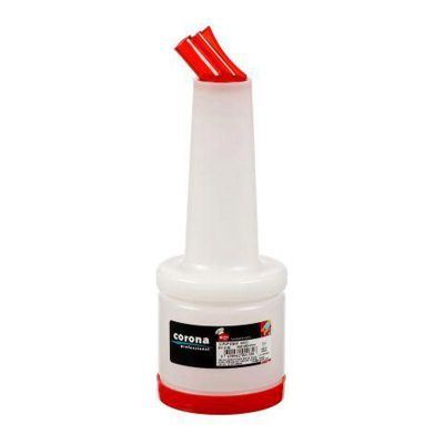 Bora Plastic Sauce and Cocktail Syrup Pourer, 500 cc, Red