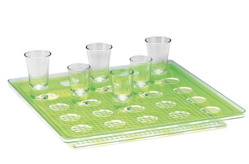 Shot Service With Polycarbonate Tray / 25