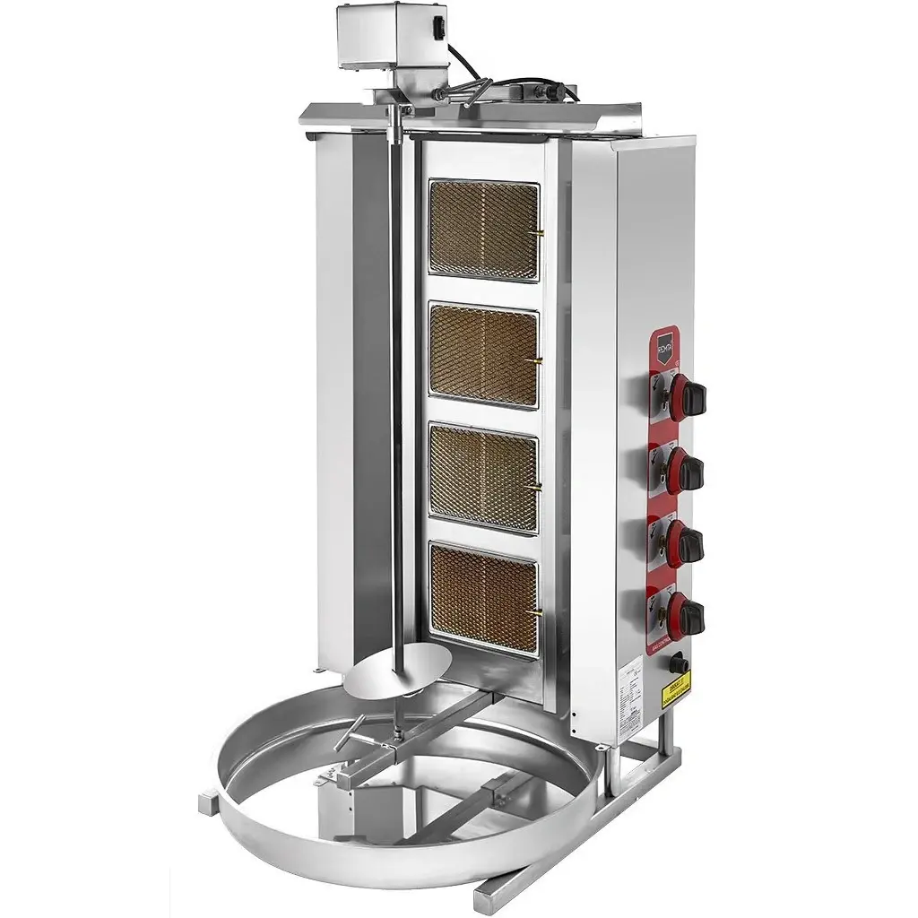 D08(M) 4 Radiant Top Motor Gas (CE) Doner Grill