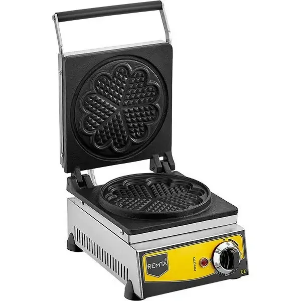 W12 Çiçek Model Waffle Makinesi Elektrikli 21 cm Çap