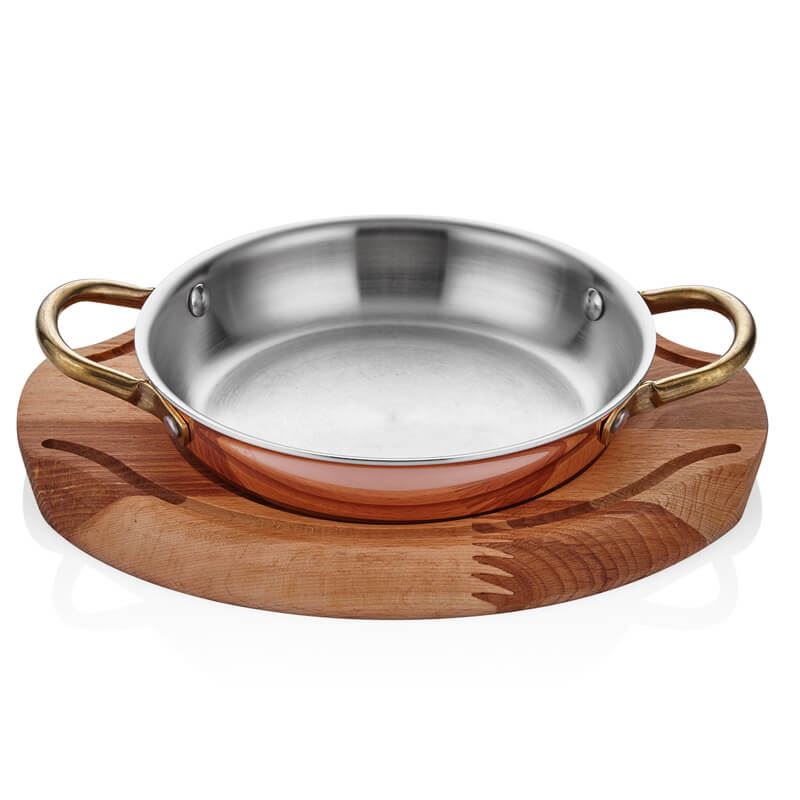 MM Copper Round Dish + Trivet