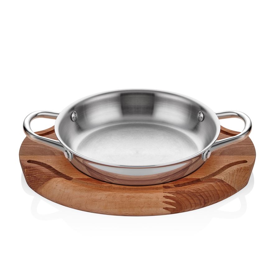 MM Steel Round Dish + Trivet