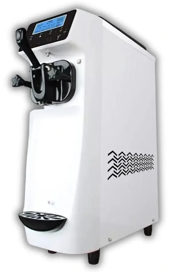 Vosco Ice Cream Machine Single Lever (Soft Serve) Countertop Model (White)