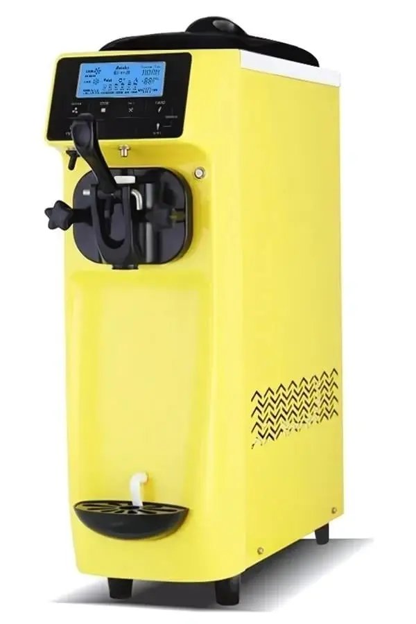 Vosco Ice Cream Machine Single Lever (Soft Serve) Countertop Model (Yellow)