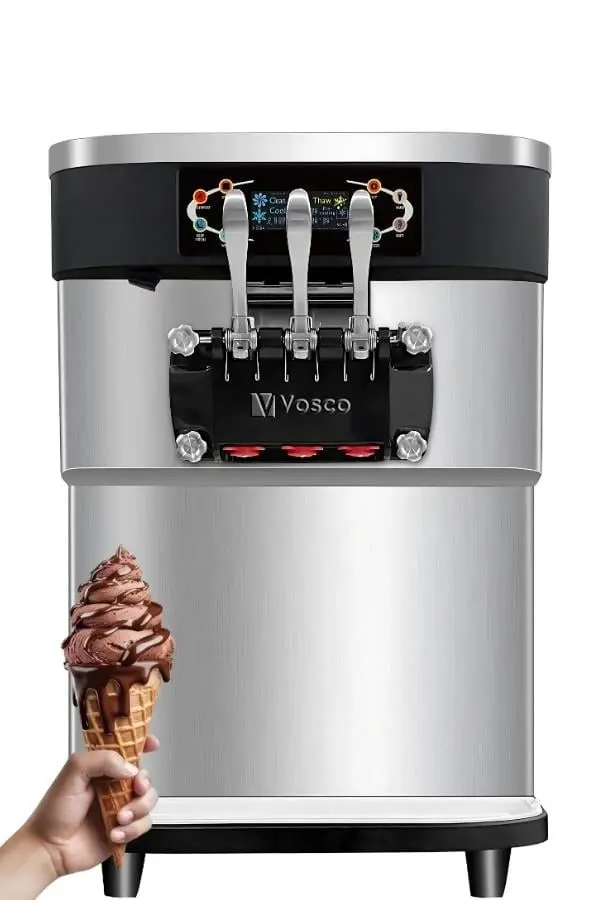 Vosco Pro Soft Ice Cream Machine Countertop Model (Three-Lever)